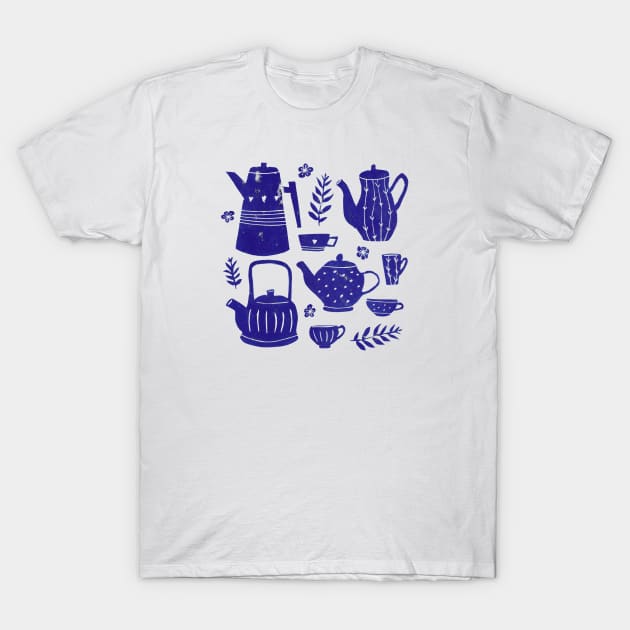 Tea o'clock | Blue T-Shirt by Anda